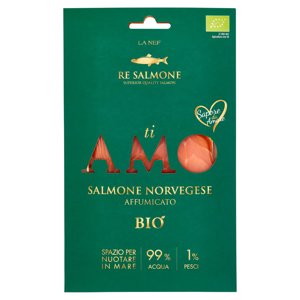 Re Salmone ti Amo Salmone Norvegese Affumicato Bio 75 g