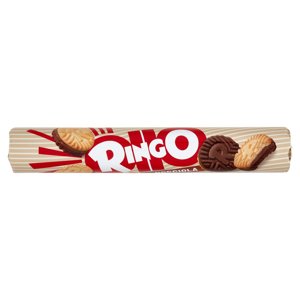 Ringo Nocciola, Biscotti Farciti con Crema Nocciola e Cioccolato, Snack merenda Tubo 165g