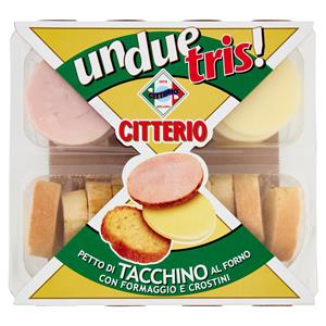 Citterio UnDueTris! Petto di Tacchino al Forno con Formaggio e Crostini 100 g