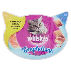 Whiskas Temptations Snack Gatto con Salmone 60 g