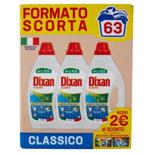 DIXAN Liquido Classico 3x21=63 Lavaggi 3 x 945 ml