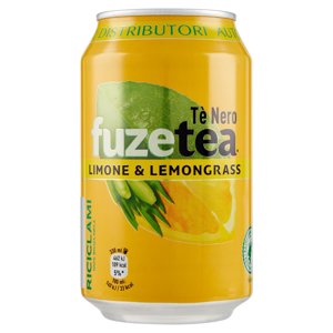 FUZE TEA, Tè Nero Limone con una nota di Lemongrass Can 330ml 