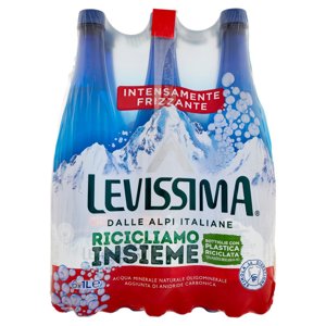 LEVISSIMA, Acqua Intensamente Frizzante 25% RPET 1 L