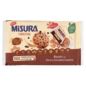 Misura Fibrextra Biscotti con Gocce di Cioccolato Fondente 280 g
