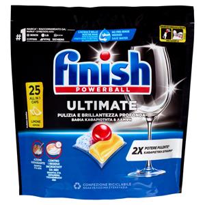 Finish Ultimate Limone pastiglie lavastoviglie 25 lavaggi 322,5 g