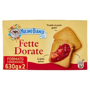 Mulino Bianco Fette Biscottate Dorate 2 pacchi 630g