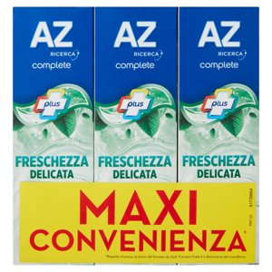 AZ Dentifricio Complete Plus Freschezza Delicata Menta Leggera 3x65 ml