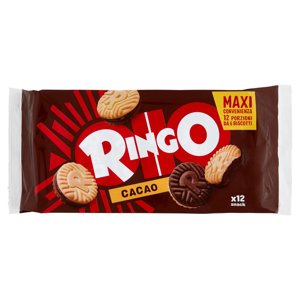 Ringo Cacao Biscotti Farciti con Crema Cacao Snack Merenda 12 porzioni, 660g