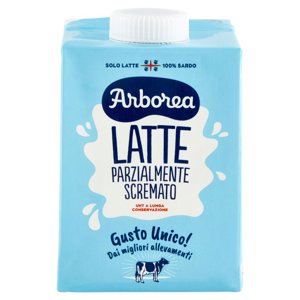 Arborea Latte Parzialmente Scremato UHT a Lunga Conservazione 500 ml