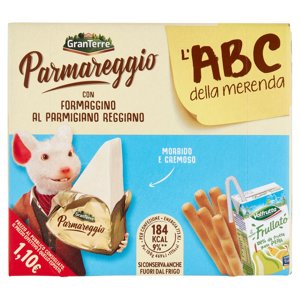 Parmareggio l'ABC della merenda con Formaggino al Parmigiano Reggiano
