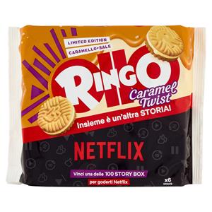 Ringo Caramel Twist Biscotto con Crema al Caramello Salato Snack 6 porzioni 165 g