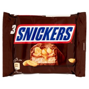 Snickers Barretta Snack al Cioccolato al Latte con Arachidi x3 150 g