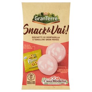 Casa Modena Snack & Vai! Dischetti di Mortadella e Tarallini Gran Pavesi 50 g