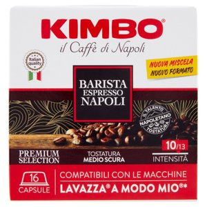 Kimbo Barista Espresso Napoli Capsule Compatibili con le Macchine Lavazza A Modo Mio* 16 x 7,5 g