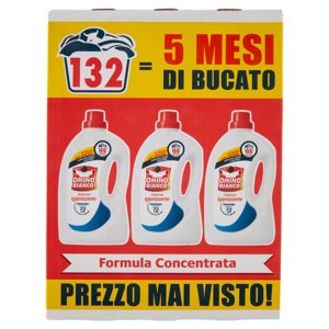 Omino Bianco Detersivo Lavatrice Liquido Igienizzante 3 x 44 Lavaggi 3 x 1760 ml