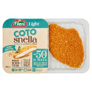 Fileni Light Cotosnella Cotoletta con Filetti di Pollo non Fritta 240 g