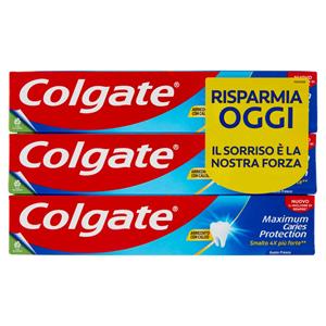 Colgate dentifricio Maximum Caries Protection, protezione carie 3x75 ml