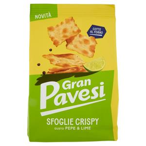 Gran Pavesi Sfoglie Crispy Gusto Pepe & Lime Snack Cotte al Forno 150g