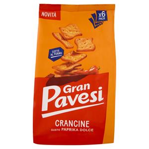 Gran Pavesi Crancine Gusto Paprika Dolce Snack Cotte al Forno 6 Pacchetti 180g