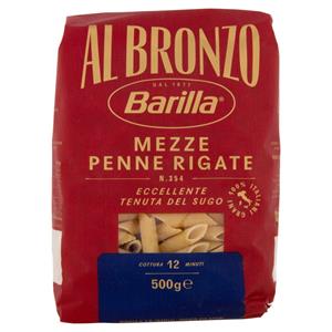 Barilla Al Bronzo Pasta Mezze Penne Rigate 500g