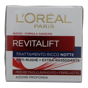 L'Oréal Revitalift Trattamento Viso Ricco Notte Anti-Rughe + Extra Rassodante Ml 50