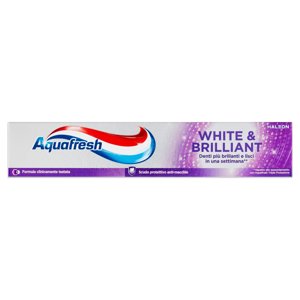 Aquafresh Dentifricio Sbiancante White&Brilliant per Denti Visibilmente più Bianchi 75 ml