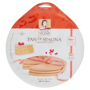 Pasticceria Matilde Vicenzi Pan di Spagna 3 Basi per Torta 400 g