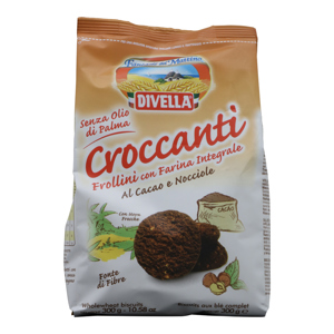 Divella Biscotti Croccanti Integrali Cacao E Nocciole Gr 300