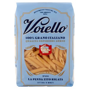 Voiello Pasta La Penna Zito Rigata N°155 grano Aureo 100% italiano Trafilata bronzo 500g 