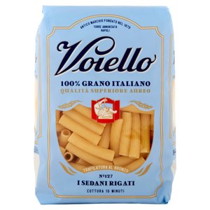 Voiello Pasta I Sedani Rigati N°127 grano Aureo 100% italiano Trafilata bronzo 500g