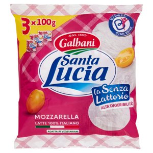 Galbani Santa Lucia Mozzarella la Senza Lattosio 3 x 100 g