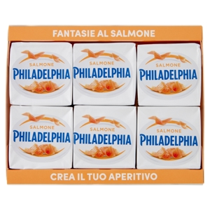 Philadelphia formaggio fresco spalmabile al Salmone affumicato - 6 x 25g