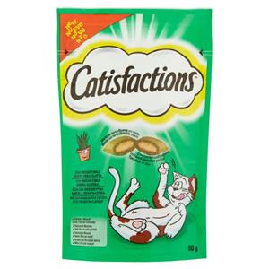 Catisfactions Snack Gatto con Irresistibile Gusto Erba Gatta 60 g