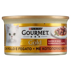 Purina Gourmet Gold Dadini in salsa Cibo Umido per Gatti con Pollo e Fegato 85g