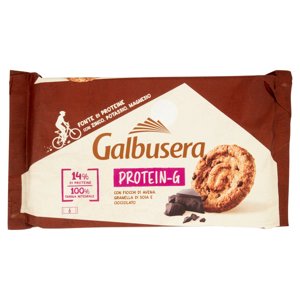 Galbusera Protein-G con Fiocchi di Avena, Granella di Soia e Cioccolato 6 x  50 g