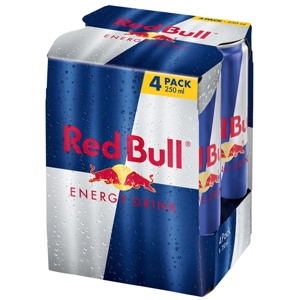  Red Bull Energy Drink, 250 ml (4 Lattine) 