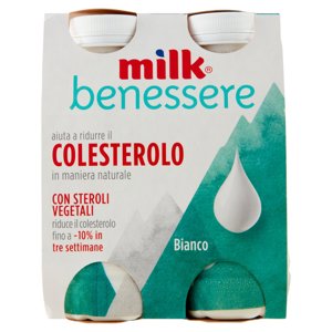 Milk benessere aiuta a ridurre il Colesterolo in maniera naturale Bianco 4 x 100 g