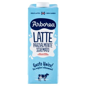 Arborea Latte Parzialmente Scremato UHT a Lunga Conservazione 1000 ml