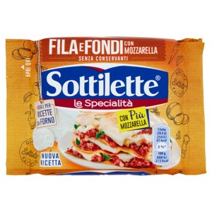 Sottilette Le Specialità Fila e Fondi con Mozzarella - formaggio fuso a fette - 200 g