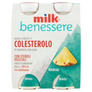 Milk benessere aiuta a ridurre il Colesterolo in maniera naturale Ananas 4 x 100 g