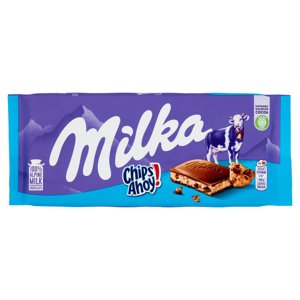 Milka Chips Ahoy! tavoletta di cioccolato al latte 100% alpino ripieno di biscotto Chips Ahoy! - 100