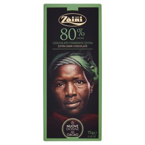 Zàini Le Nuove Donne del Cacao 80% Cacao Cioccolato Fondente Extra 75 g