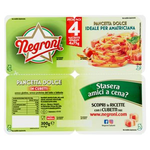 Negroni Pancetta Dolce in Cubetti 4 x 75 g