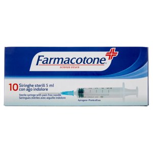 Farmacotone Siringhe sterili 5 ml con ago indolore 10 pz