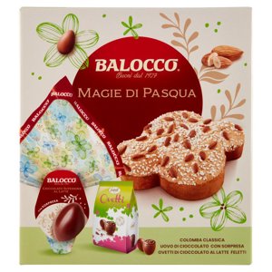 Balocco Magie di Pasqua Colomba Classica 500 g + Uovo di Cioccolato al Latte 150 g + Ovetti 125 g