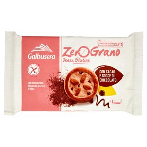 Galbusera ZeroGrano Senza Glutine con Cacao e Gocce di Cioccolato 6 x 36,7 g