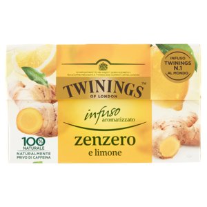 Twinings Infuso Aromatizzato Zenzero e Limone 20 x 1,5 g