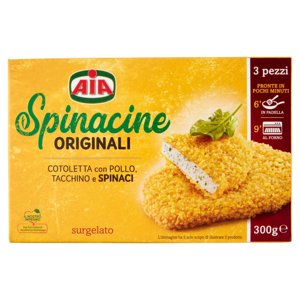 Aia Spinacine Originali Cotoletta con Pollo, Tacchino e Spinaci surgelato 300 g