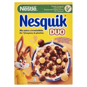 NESQUIK Duo Palline con cereali integrali, cacao e cioccolato bianco 325 g