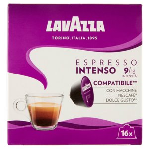 Lavazza Espresso Intenso Compatibile** con Macchine Nescafé Dolce Gusto* 16 x 8 g
